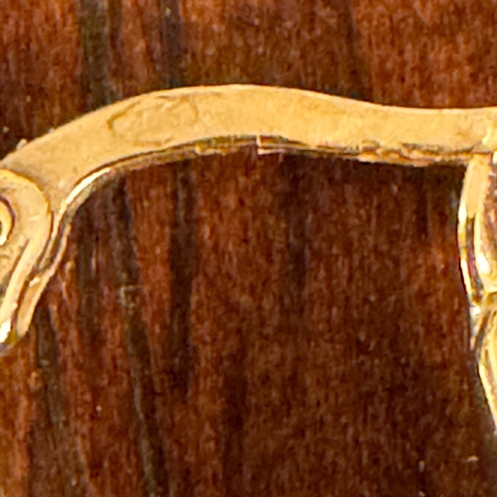 Solid 14k gold teardrop hoops - Picture 4 of 12